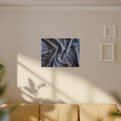 Silk Drape Winter Canvas Art | Japandi Earthy Design