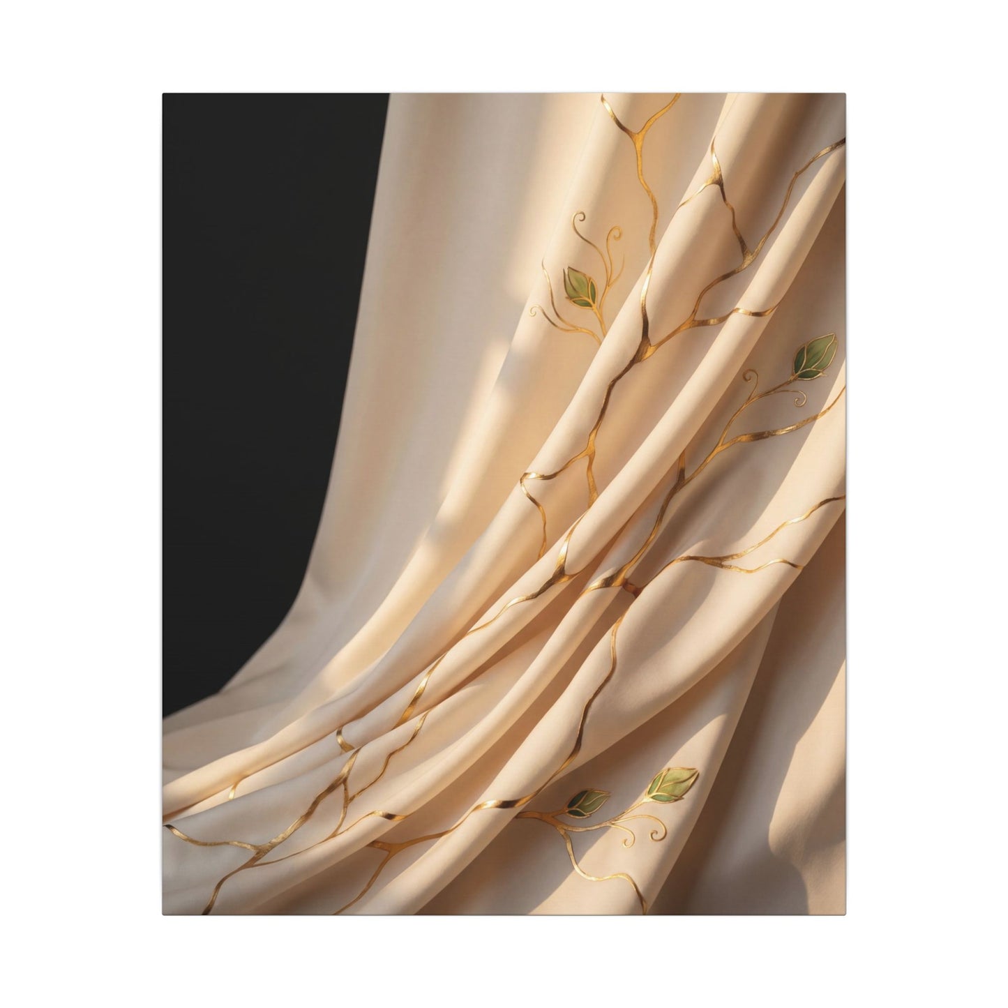 Golden Hour Silk Drape Canvas Art - Kintsugi Fukinsei