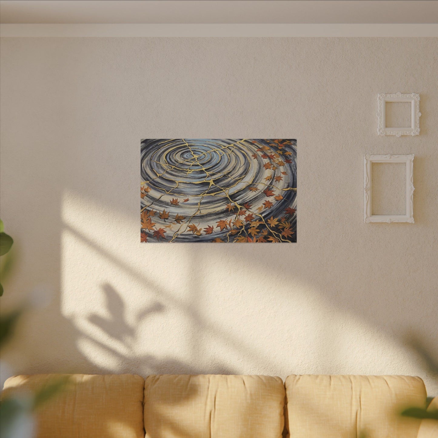 Moonlight Water Ripple Canvas Art - Kintsugi Fukinsei