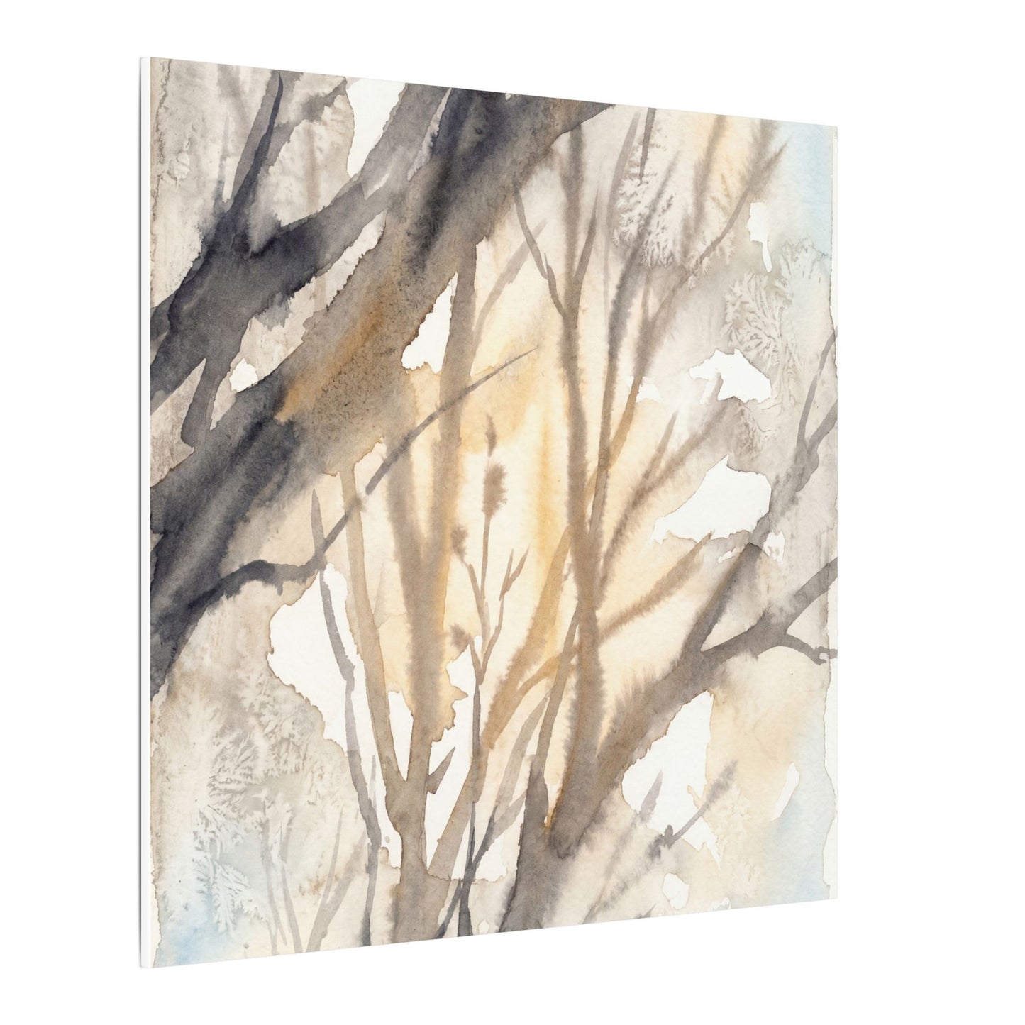 Ma Shadow Play Canvas Art - Japandi Watercolor