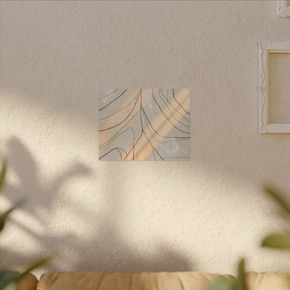 Shoji Screen Minimal Line Canvas Art | Warm Japandi Art