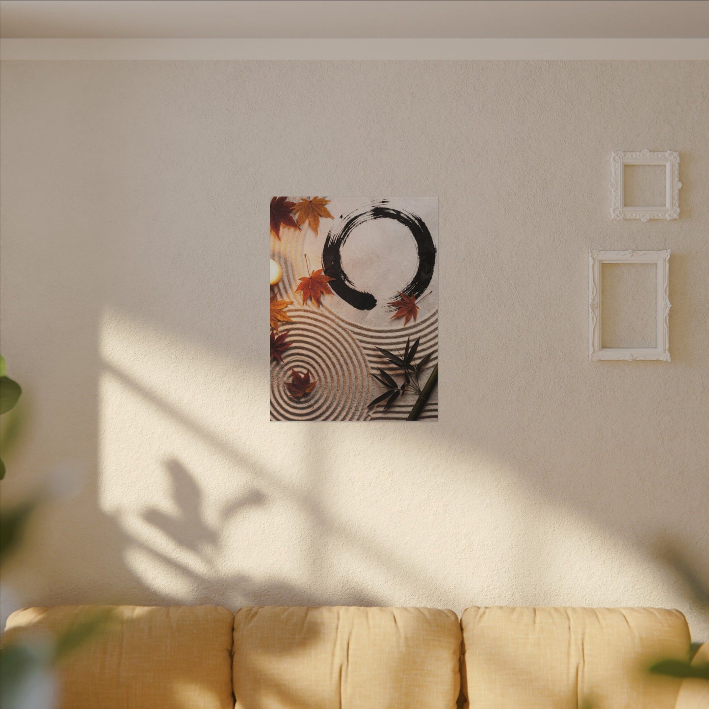 Tranquil Rock Garden Canvas Art - Enso Zen