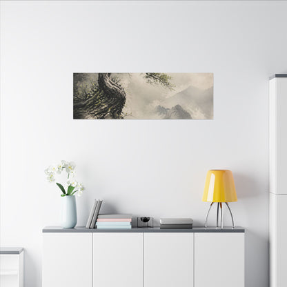 Spring Pine Tree Watercolor Canvas Art | Warm Decor