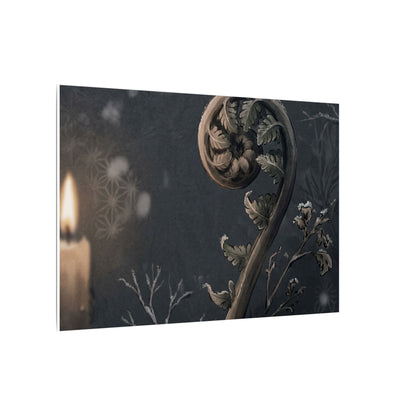 Candlelight Fern Unfurling Canvas Art - Japandi Ma