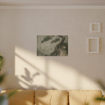 Fukinsei Pine Tree Canvas Art - Japandi Texture