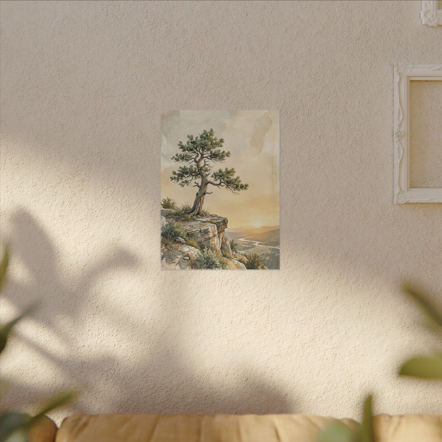 Pine Tree Canvas Art | Summer Japandi Texture Art