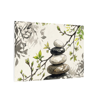 Spring River Stones Japanese Pattern Canvas Art | Elegant Decor