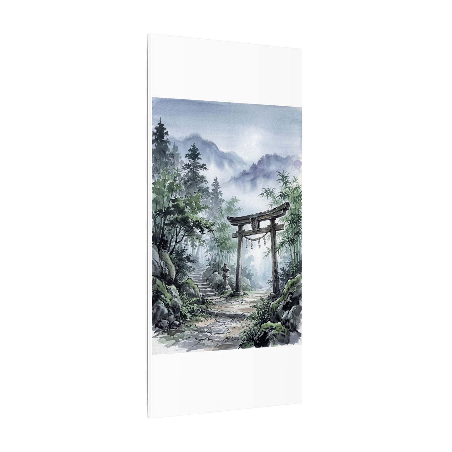 Moonlight Torii Gate Canvas Art - Zen Fukinsei