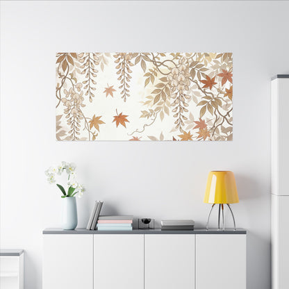 Shibui Wisteria Canvas Art - Japandi Japanese Pattern