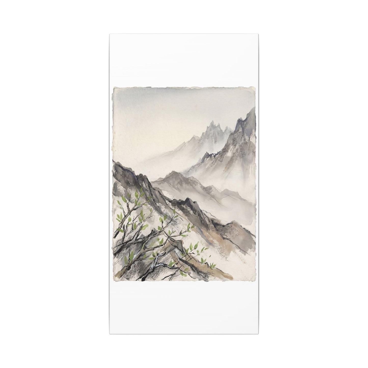 Spring Mountain Mist Texture Canvas Art | Warm Decor