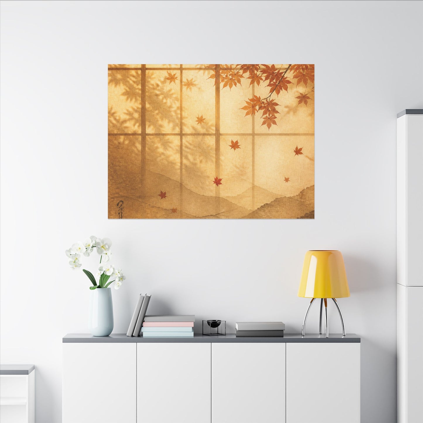 Shoji Screen Texture Canvas Art | Earthy Japandi Art