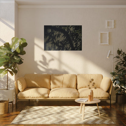 Atmospheric Shadow Play Canvas Art - Moody Minimal Dark Japandi