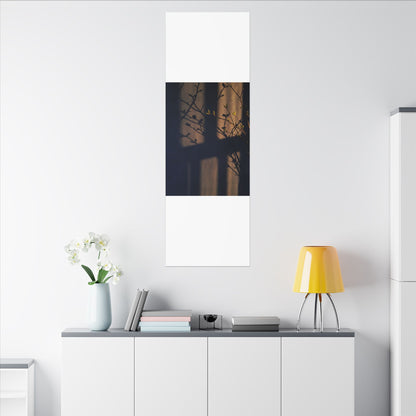 Shadow Play Canvas Art | Spring Dark Japandi Shadow Zen Art
