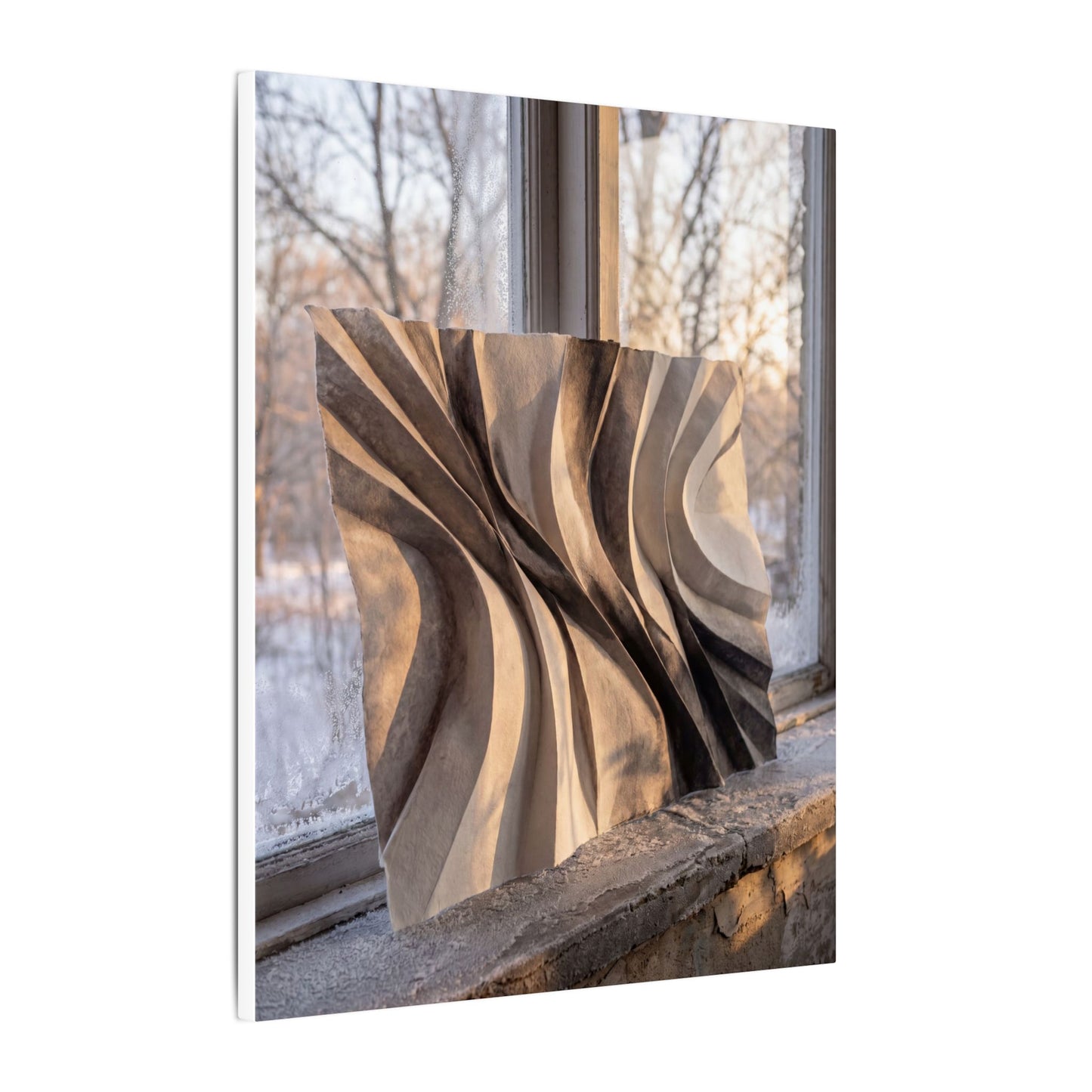 Mono No Aware Paper Fold Canvas Art - Japandi Minimal Line