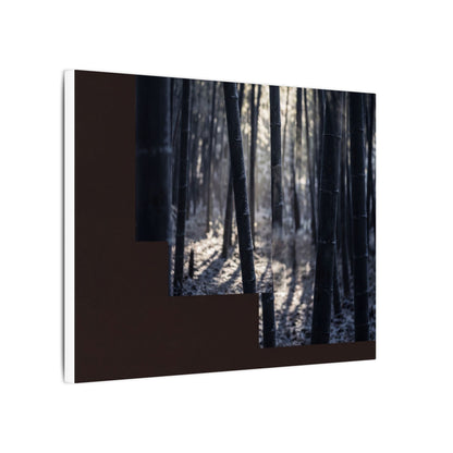 Bamboo Grove Canvas Art | Winter Dark Japandi Moody Minimal Art