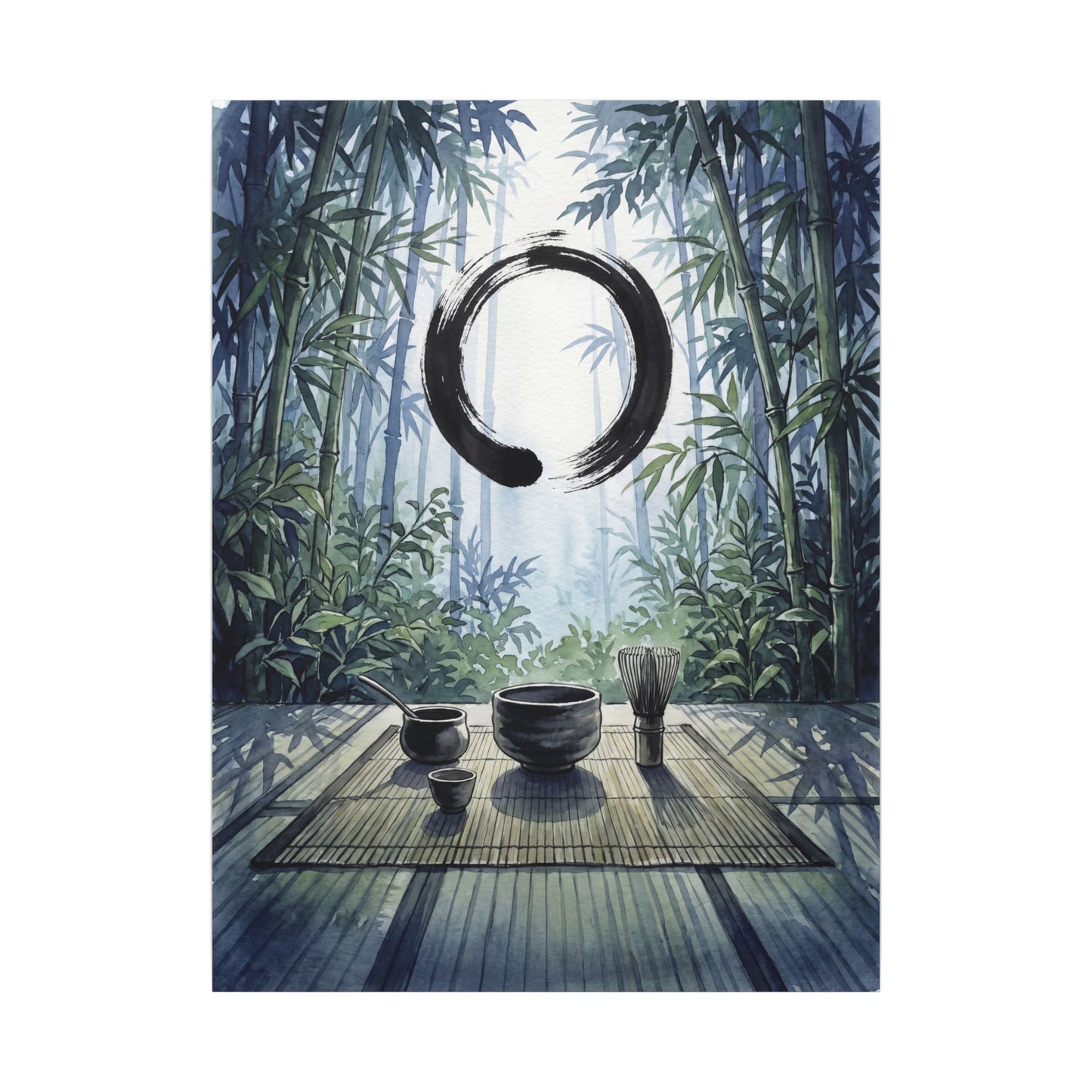 Seijaku Tea Ceremony Canvas Art - Zen Enso