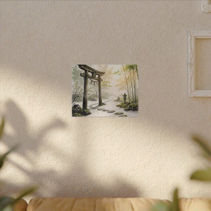 Peaceful Torii Gate Canvas Art - Karesansui Zen