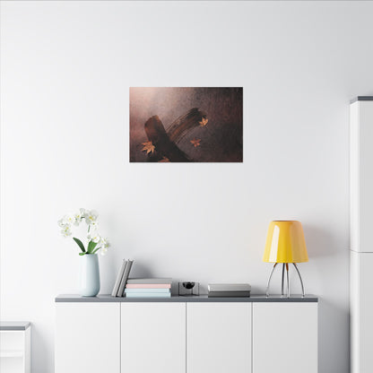 Moody Ink Brushstroke Canvas Art - Moody Minimal Dark Japandi
