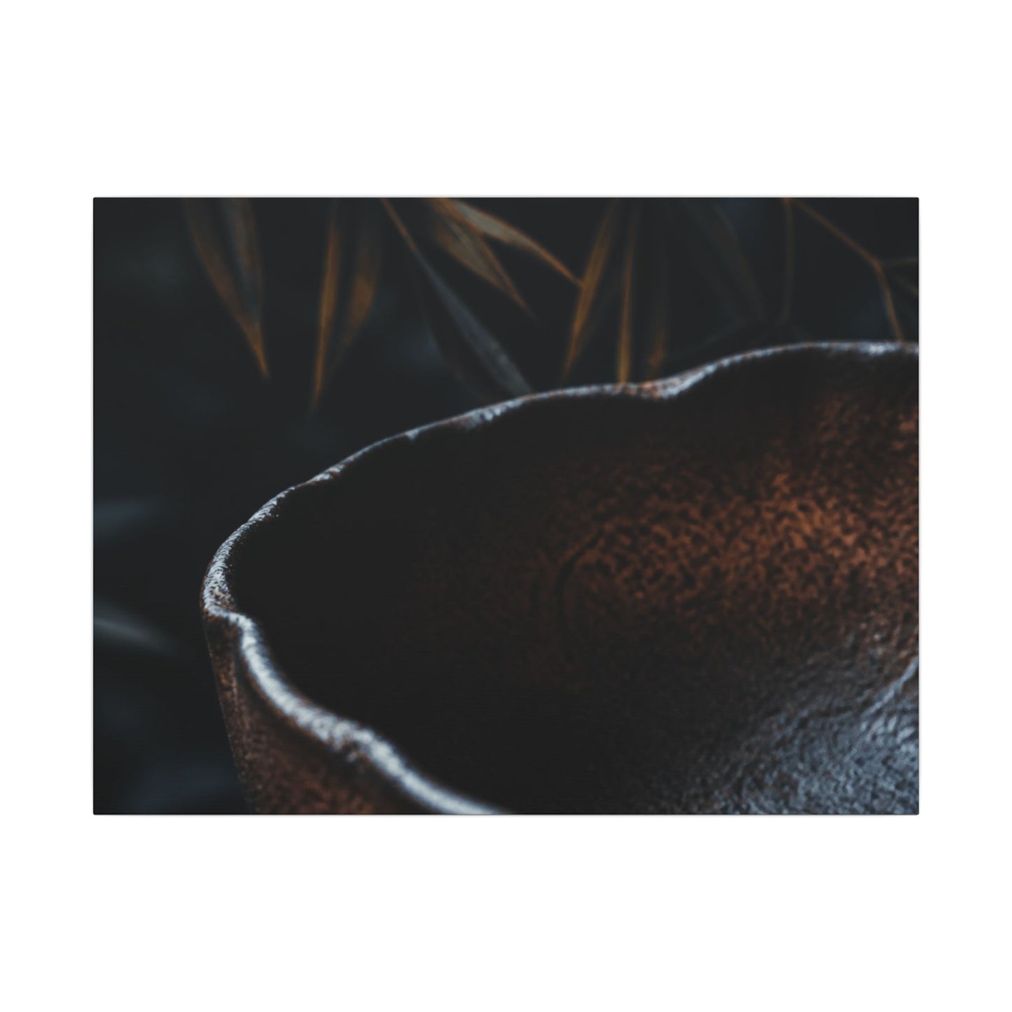 Luxurious Ceramic Bowl Canvas Art - Shadow Zen Dark Japandi