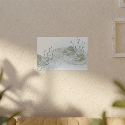 Moonlight Rock Garden Canvas Art - Japandi Ma