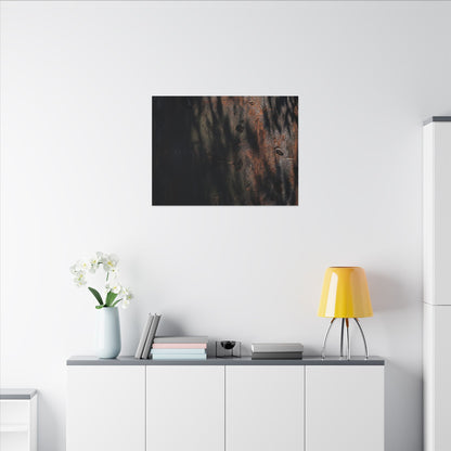 Rust Patina Shadow Zen Canvas Art | Luxurious Dark Japandi Art