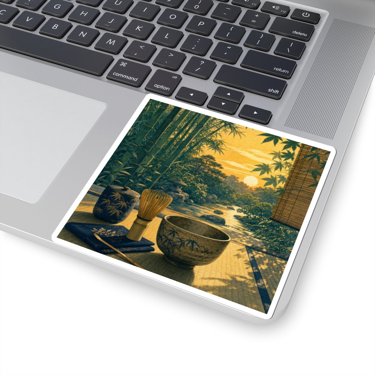 Ma Tea Ceremony Sticker - Zen Ukiyo E Inspired