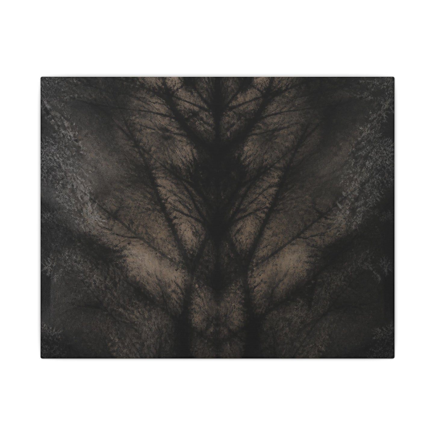 Seijaku Shadow Play Canvas Art - Dark Japandi Charcoal Ink