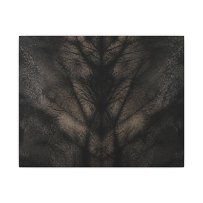 Seijaku Shadow Play Canvas Art - Dark Japandi Charcoal Ink