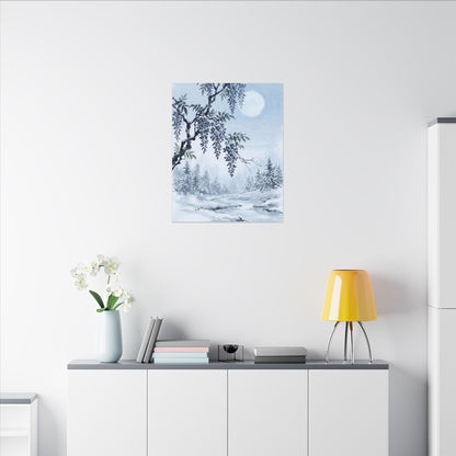 Seijaku Wisteria Canvas Art - Zen Sumi E