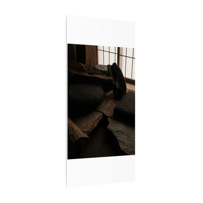 Dark Japandi Shadow Zen Canvas Art