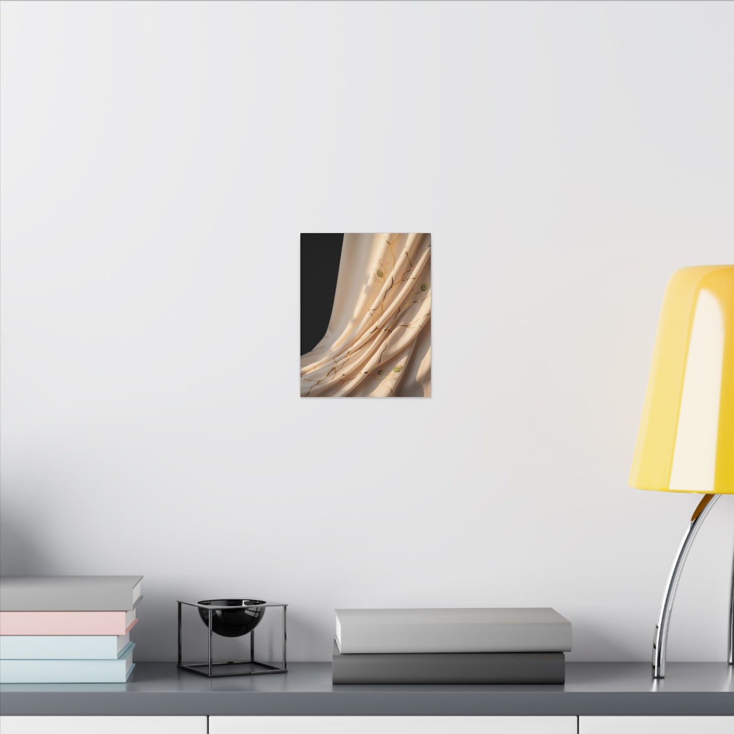 Golden Hour Silk Drape Canvas Art - Kintsugi Fukinsei