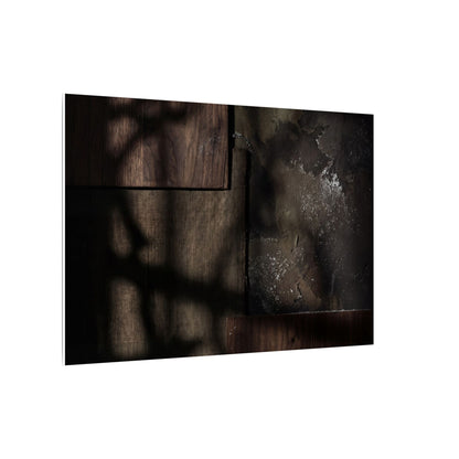 Dark Japandi Shadow Play in Candlelight | Dark Texture Canvas Art