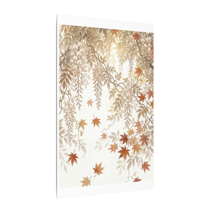 Shibui Wisteria Canvas Art - Japandi Japanese Pattern