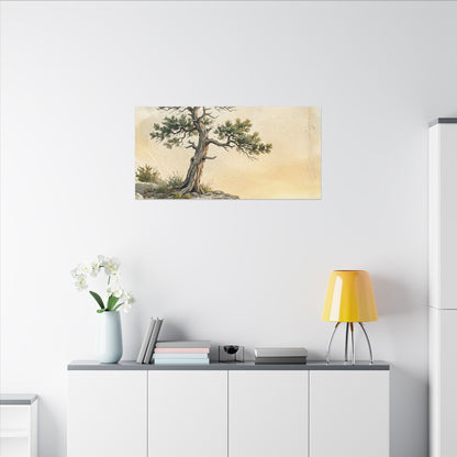 Pine Tree Canvas Art | Summer Japandi Texture Art