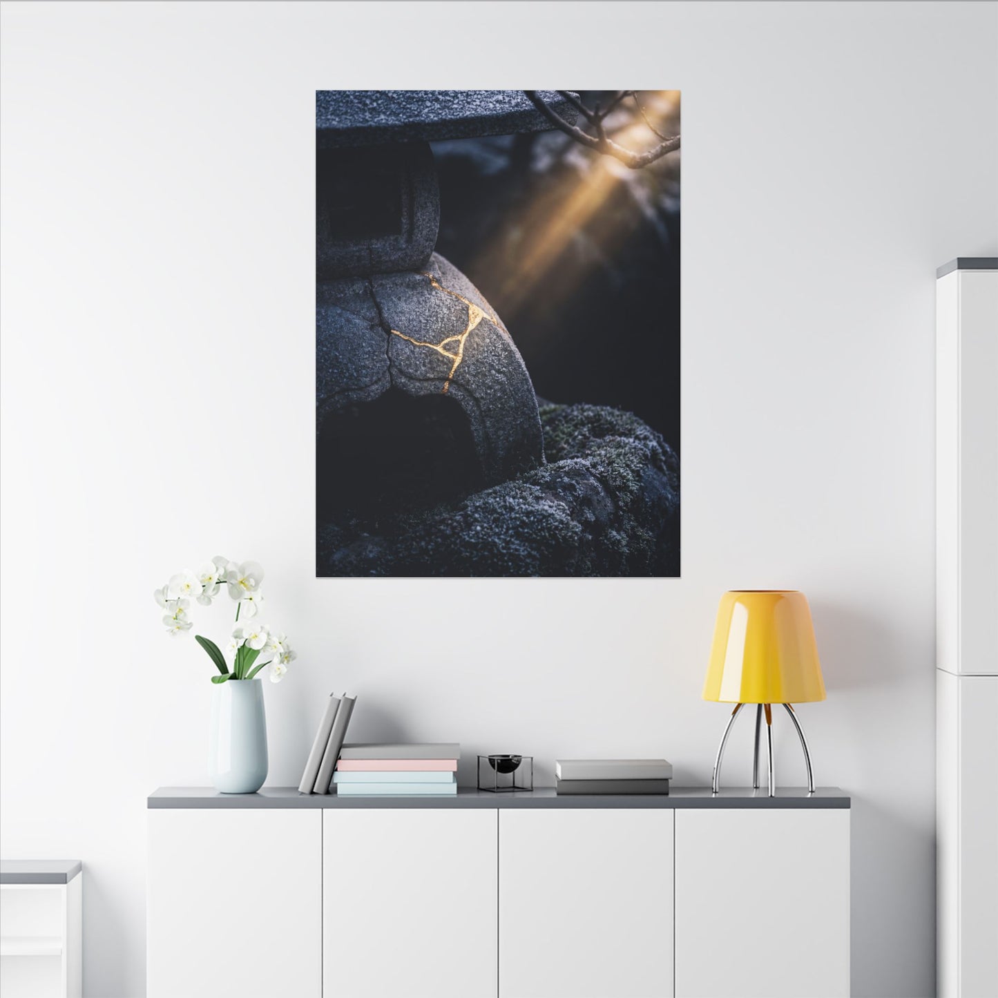 Ma Moonlit Garden Canvas Art - Kintsugi Broken Beauty