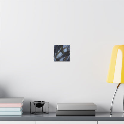 Ink Brushstroke Canvas Art | Winter Dark Japandi Shadow Zen Art