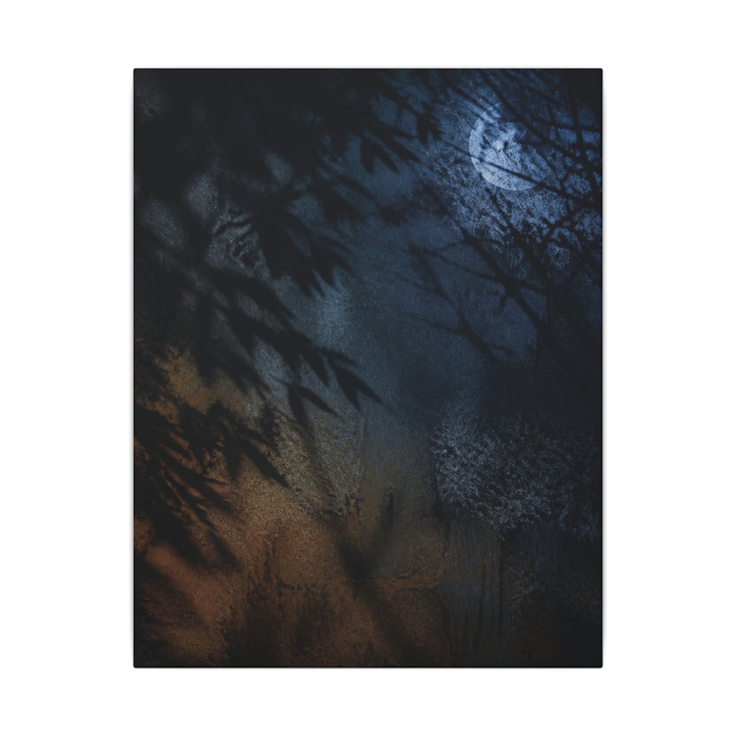 Kanso Shadow Play Canvas Art - Dark Japandi Shadow Zen