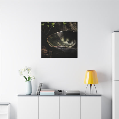 Sophisticated Ceramic Bowl Canvas Art - Dark Texture Dark Japandi