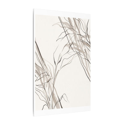 Neutral Shoji Screen Canvas Art - Minimal Line Japandi
