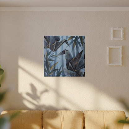 Paper Fold Canvas Art | Summer Kintsugi Crackle Gold Art