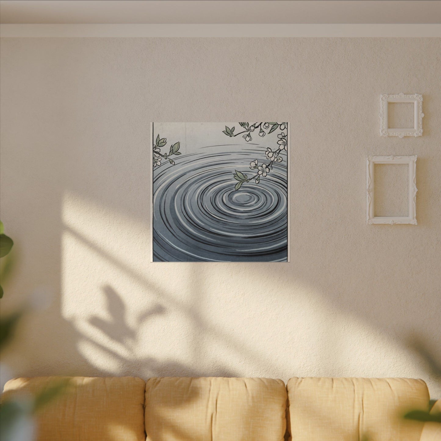 Calm Water Ripple Canvas Art - Ukiyo E Inspired Zen