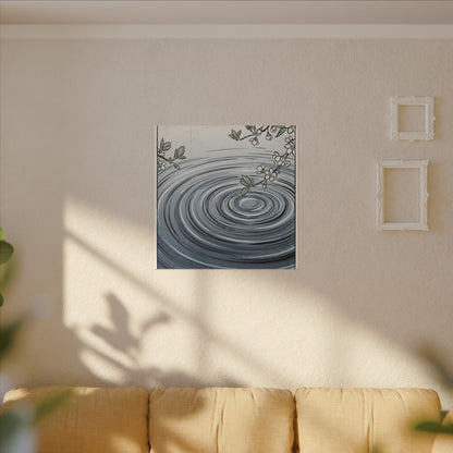 Calm Water Ripple Canvas Art - Ukiyo E Inspired Zen