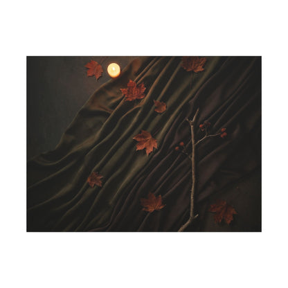 Autumn Silk Drape Moody Minimal Canvas Art | Moody Decor