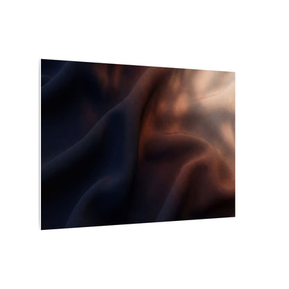 Dark Japandi Silk Drape in Dawn | Shadow Zen Canvas Art