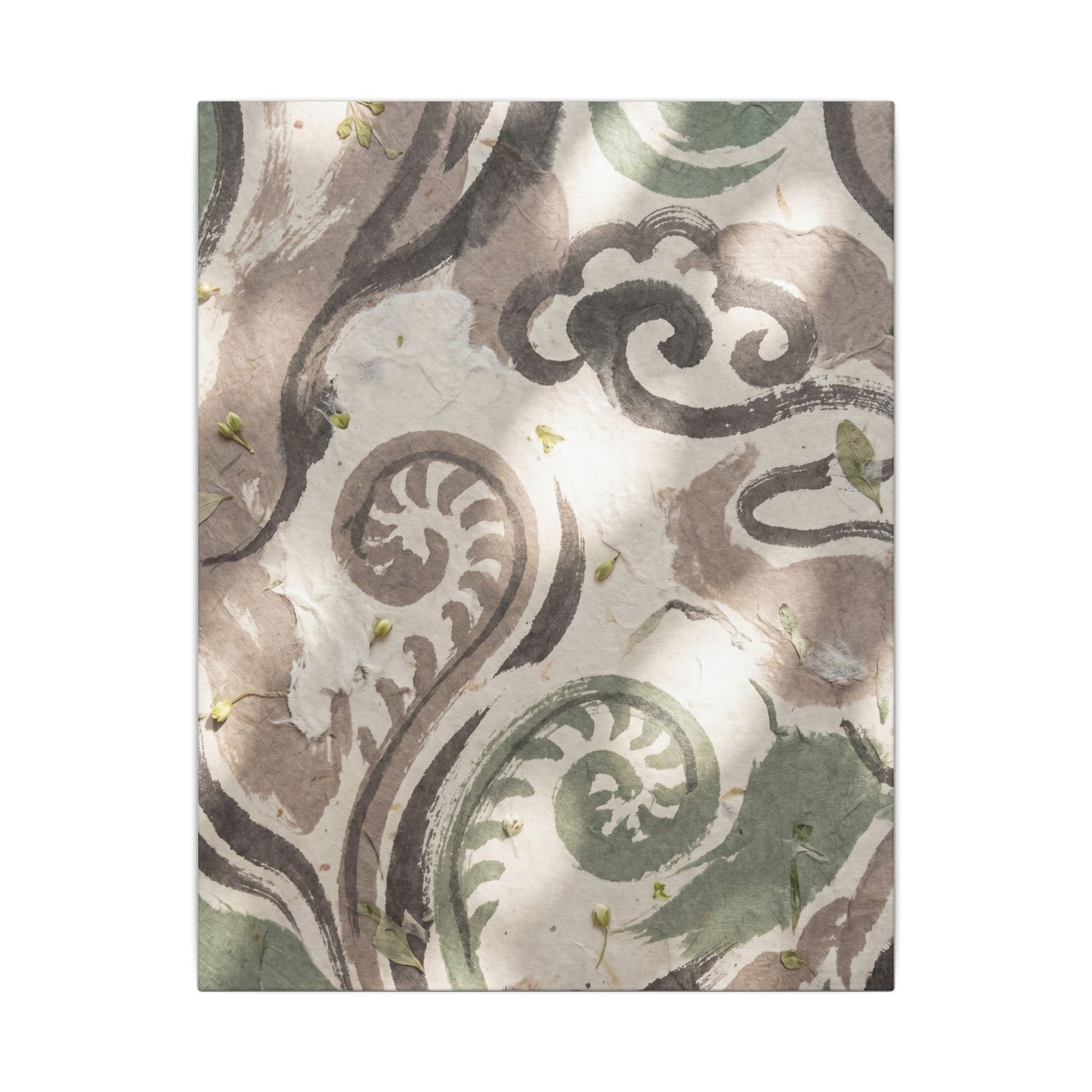 Dappled Ink Brushstroke Canvas Art - Japandi Ma