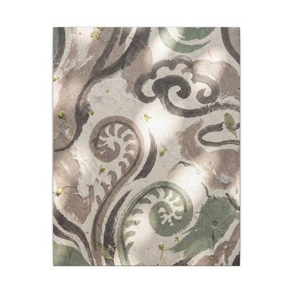 Dappled Ink Brushstroke Canvas Art - Japandi Ma