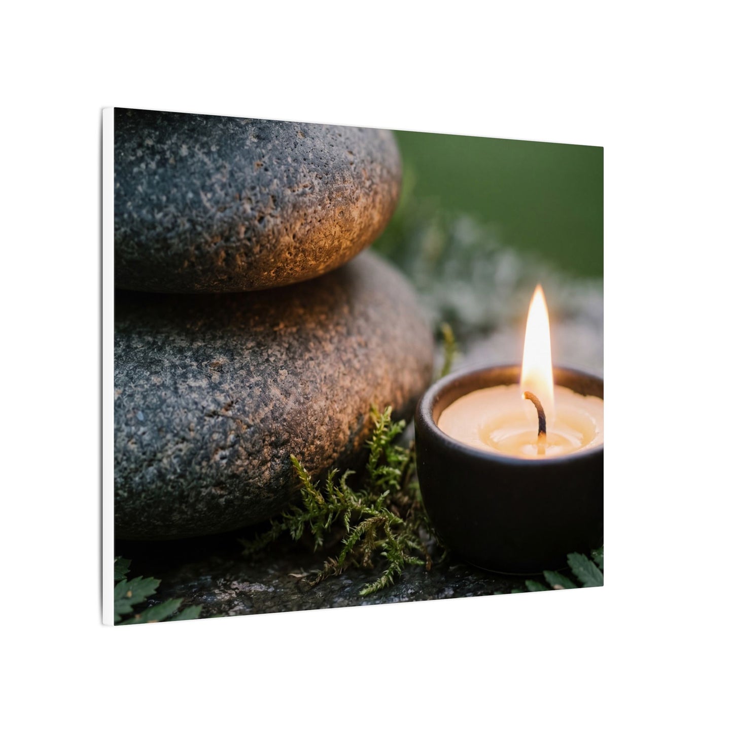 Warm River Stones Canvas Art - Japanese Pattern Japandi