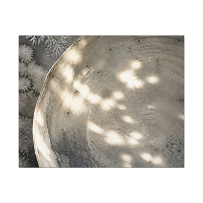 Ceramic Bowl Watercolor Canvas Art | Warm Japandi Art