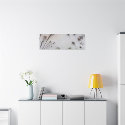 Dried Flowers Japanese Pattern Canvas Art | Elegant Japandi Art