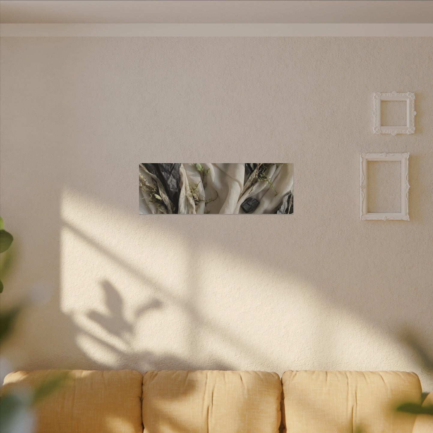 Spring Silk Drape Texture Canvas Art | Warm Decor